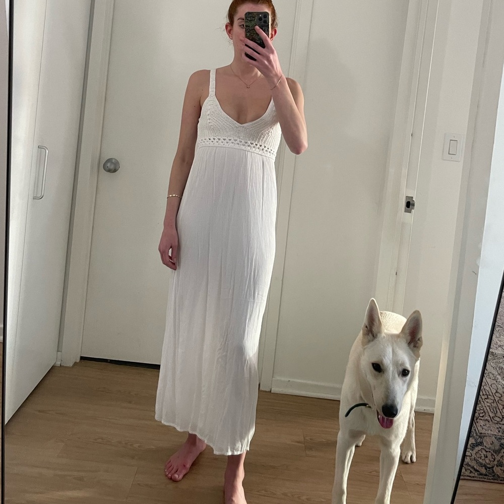 Sincerely Jules white crochet top summer dress